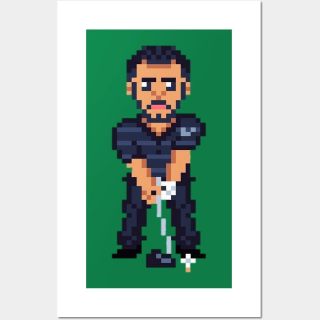 derek carr 8bit Wall Art by Roti Kodok Art